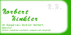 norbert winkler business card